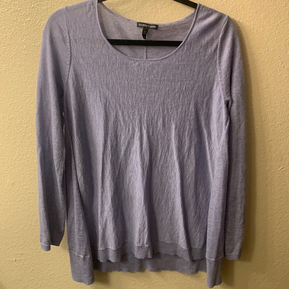 Long sleeve blue-grey shirt by Eileen fisher size medium